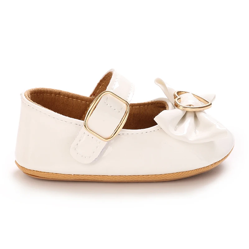 جديد حار مبيعات جديد طفل الفتيات أحذية Bowknot فستان الحفلات الأولى ووكر المضادة للانزلاق عدم الانزلاق المطاط وحيد الرضع فتاة سرير الأحذية