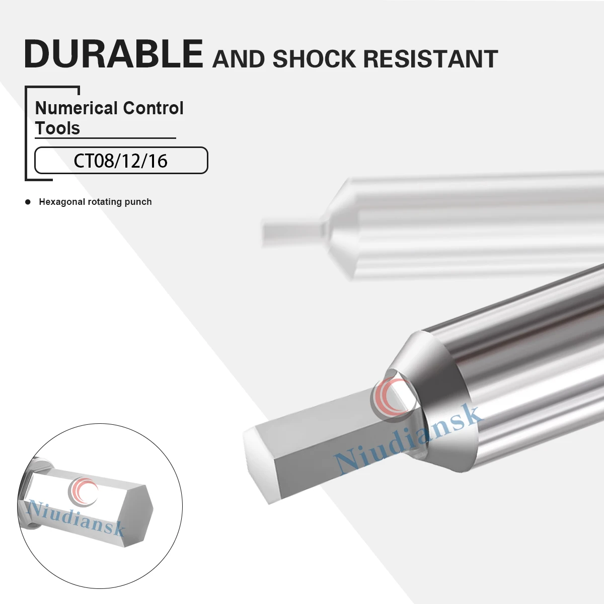 Numerical Control Lathe CT08-1.5 CT08-12 CT12-3.0 CT12-12 Hexagonal Rotating Punch Cutting Tool High-Speed Steel Punching Tools