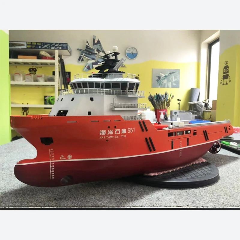 1/100 Anchored Tugboat Assembled Ship Model Kit Can Be Modified Rc Ship Model Simulation Model Resin Hull