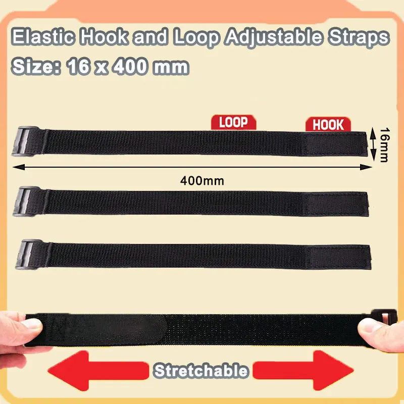 3/5PCS Adjustable Hook and Loop Fastener Tape for Cords