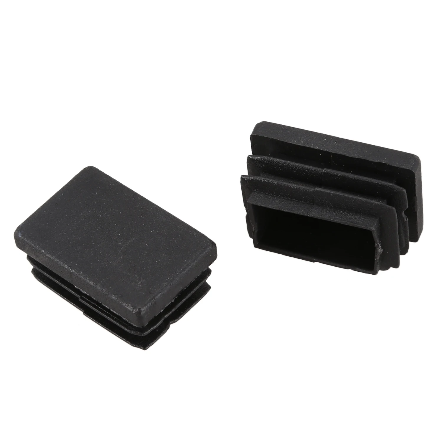 20 pcs Plastic Rectangular End Cap 30mm x 20mm Threaded Pipe Tube Insert Rubber feetJAS