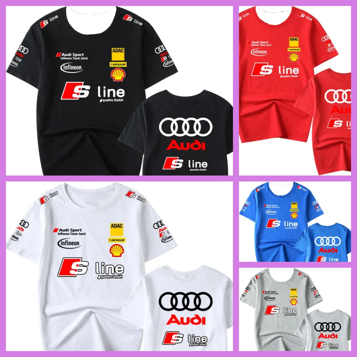 

2025 The latest hot-selling Audi racing short-sleeved men's sports and leisure T-shirt, comfortable men's short sleeves MOTO