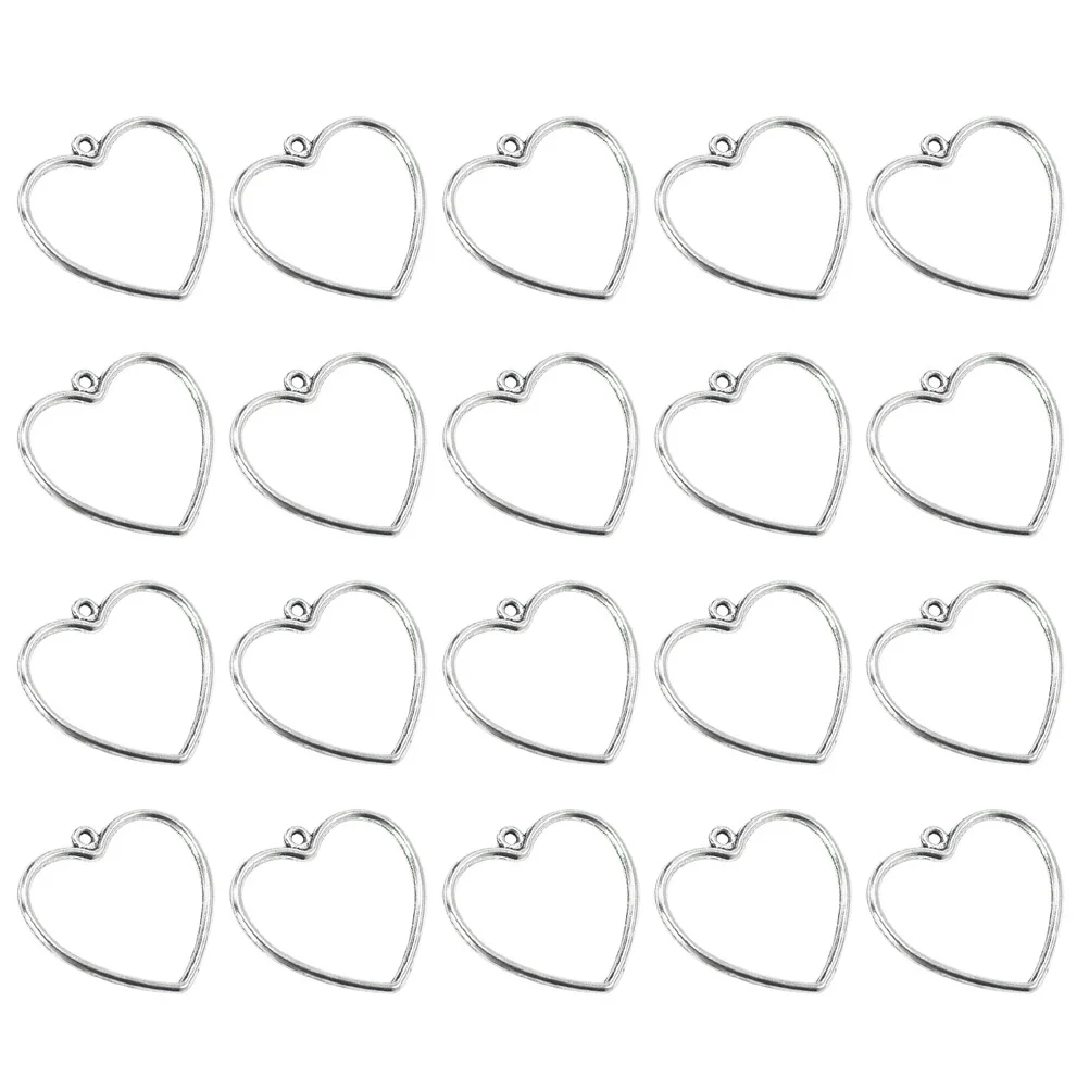 

20 Pcs Pendants for Making Jewelry Charm Stainless Steel Charms Silver Earrings DIY Alloy