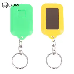 Solar Powered LED Flashlight Keychain Small Pocket Light Portable Flashlight With Keyring Outdoor Lighting Flashlights