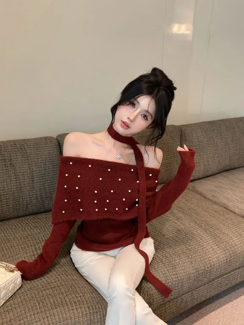 

Свитера Джемперы Пуловеры Женские Красочные Вискозы Контрастные Базовые Обычные Спортивные Игры Уличная Одежда Представление Активная Кройка