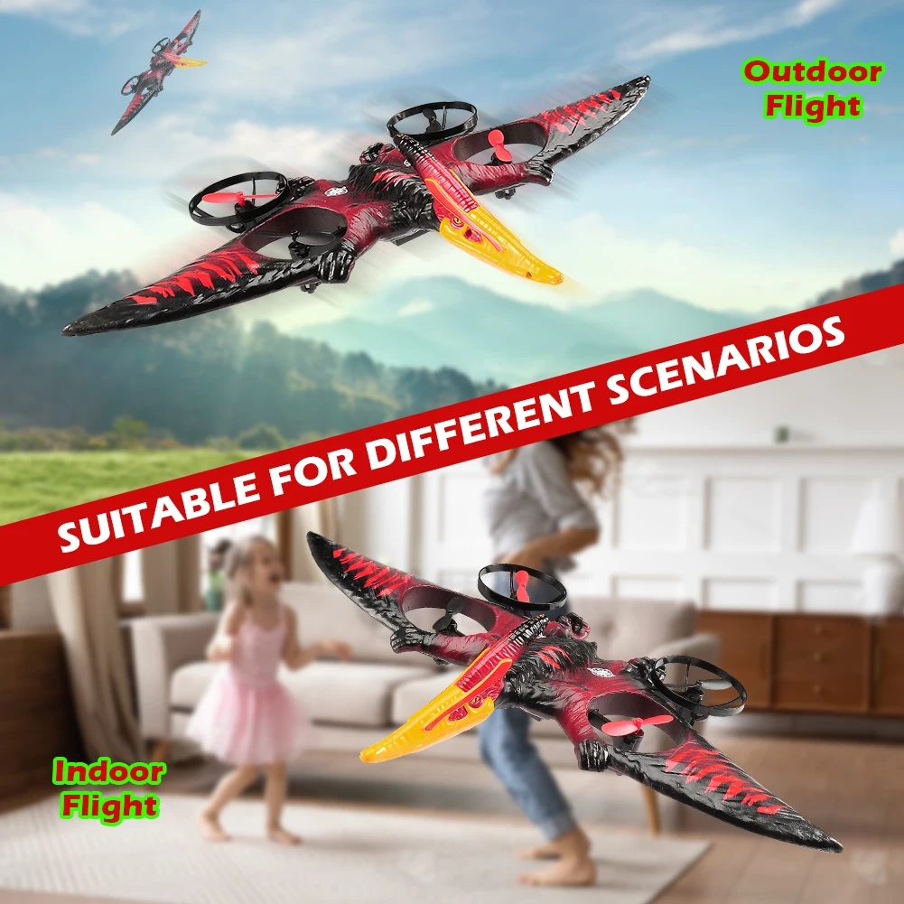 Pterosaur rc avião 2.4g 6 eixos giroscópio avião de controle remoto epp espuma rc aeronaves rc planador brinquedos voadores para crianças e iniciantes