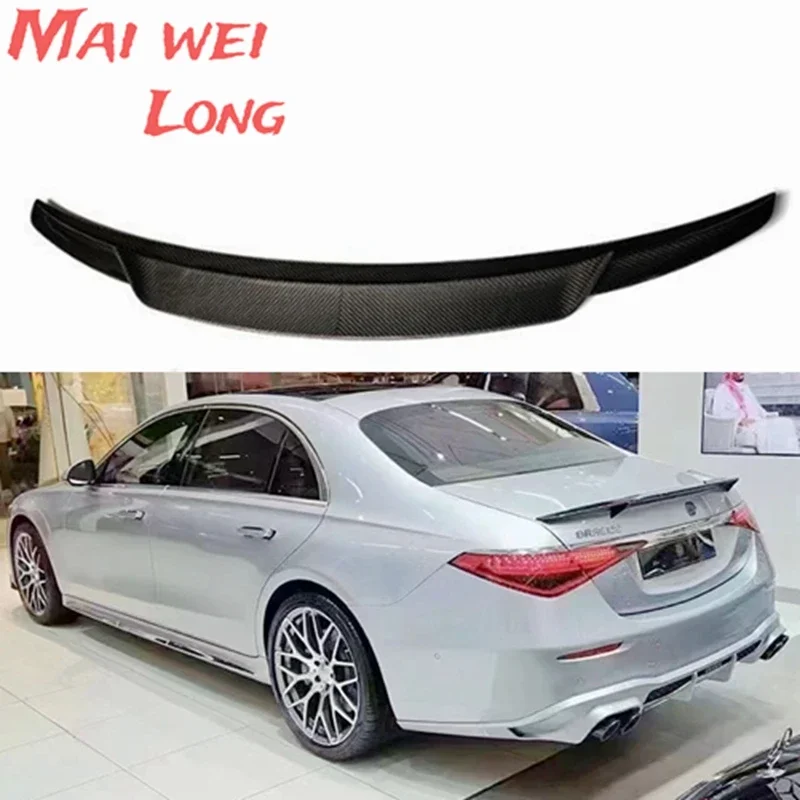 Карбоновый спойлер на крышку багажника для Mercedes-Benz нового S-класса W223 S480 S500 S680 2021+