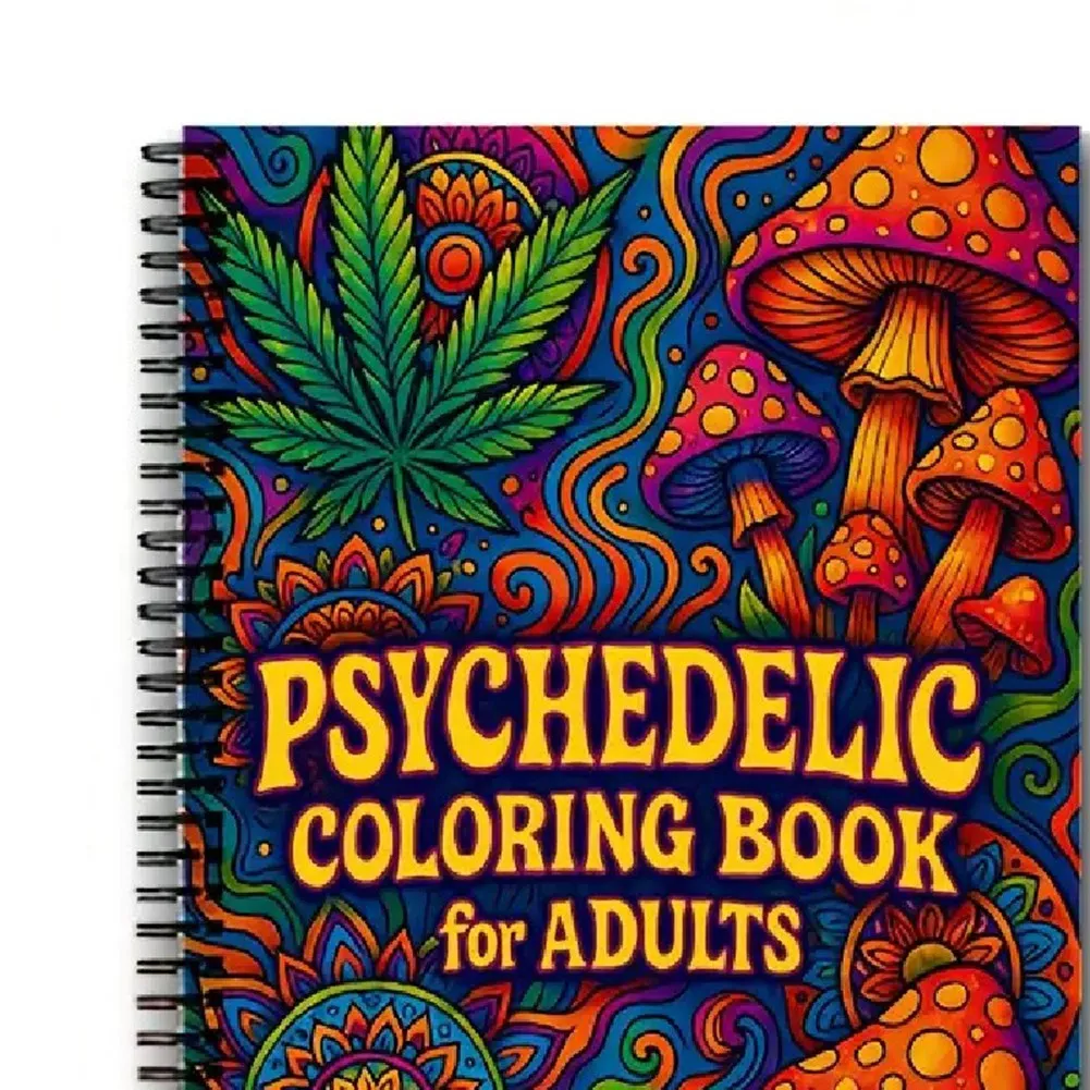 A33Z-Trippy Coloring Book For Adults: Psychedelic Coloring Pages Of Mushrooms, Magic Worlds, Optical Illusions For Adults