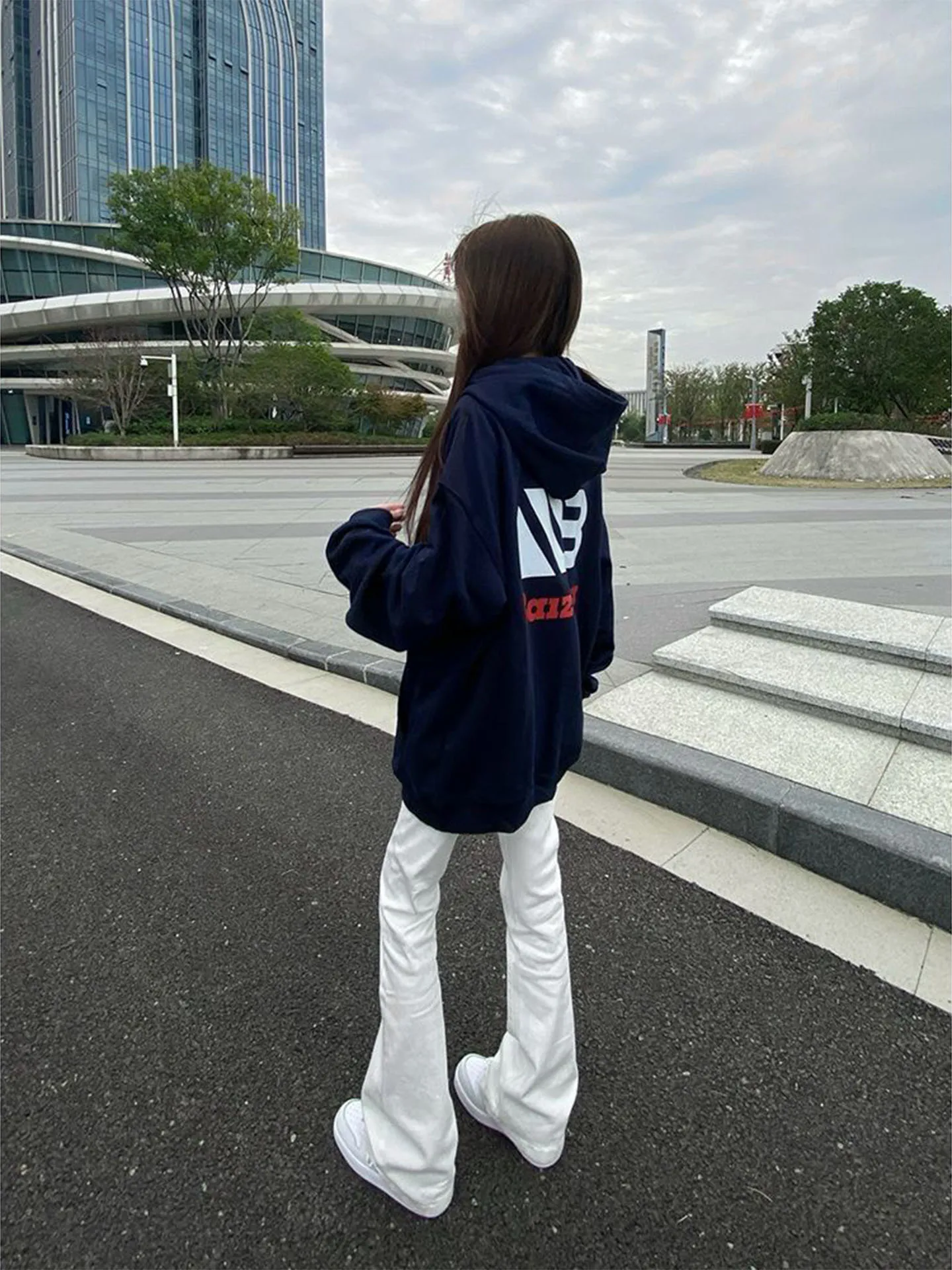 

Худи Thiened Fce женское, осенне-зимнее, новое, свободного кроя, в американском стиле High Street, куртка Teana Snow Brand, обычный крой Sve Lo...