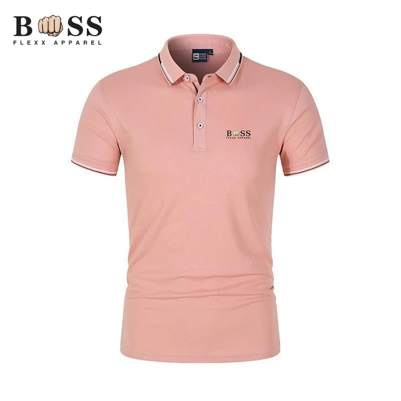 Men\'s short sleeved polo, business casual shirt, tight fitting, fashionable, summer novelty, 2024