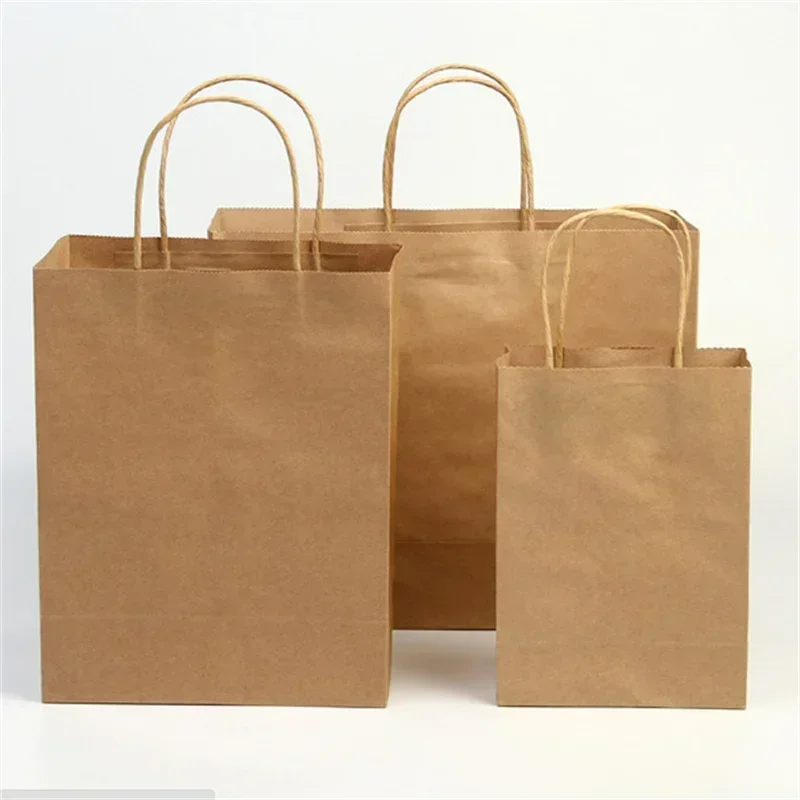 

20 Pcs Kraft Paper Storage Small Square White Summer Tote Eco-Friendly Wholesale Paper Female Bag Organizer Lady Bag