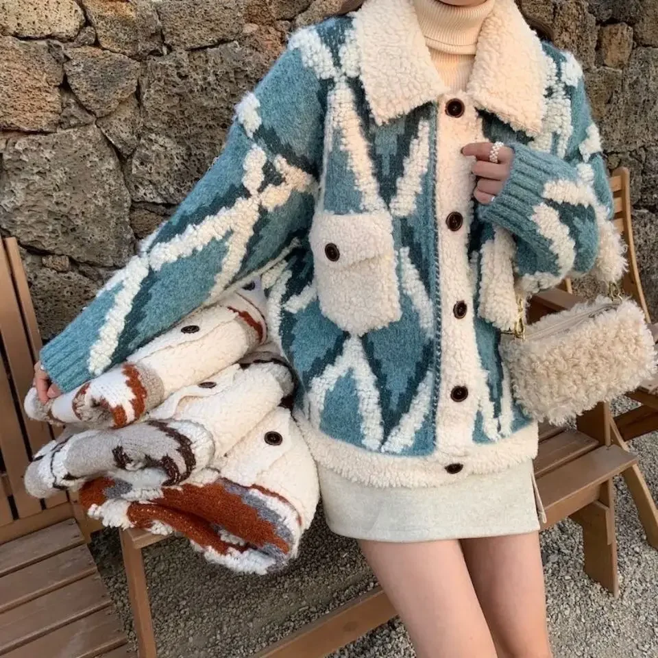 Spring Autumn Cardigan for Women Sweaters Jackets Knit Coats Korean Fashion Retro Harajuku Loose New