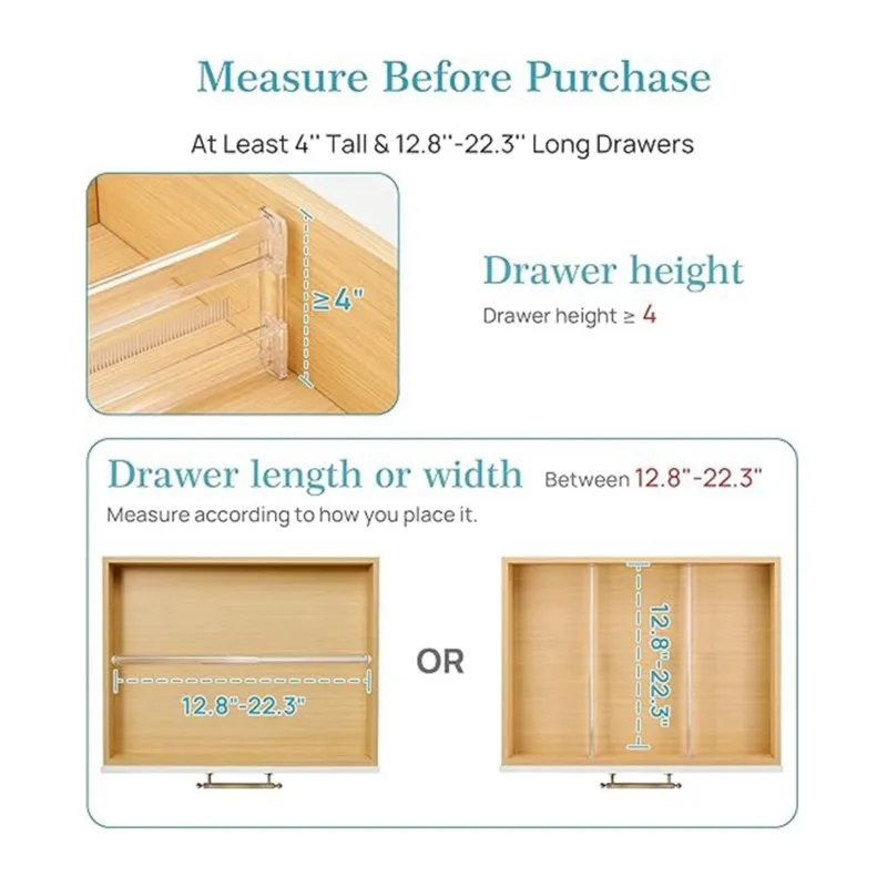 

Регулируемые прозрачные пластиковые разделители для ящиков ALIM с поролоновыми вставками - универсальный органайзер