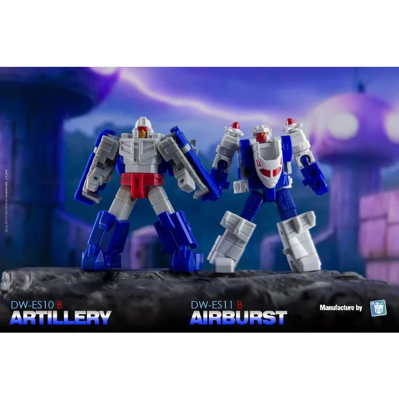 【IN STOCK】Dr.Wu ES10B+ES11B Transformed Toys  Artillery & Airburst Mini Squad Deformable Robot Toy 5.5cm Tank & Jet
