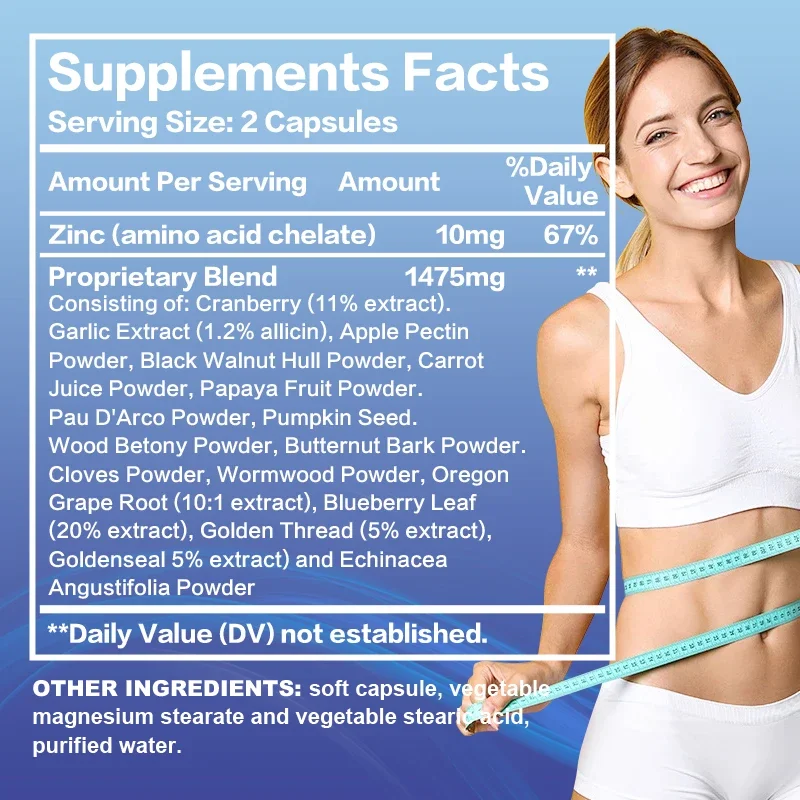 Gut Health Supplement - Eliminates Parasites, Supports Detoxification and Cleansing