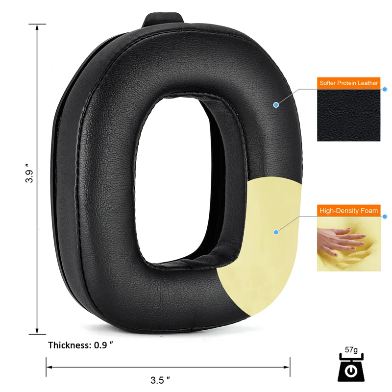 استبدال بطانة للأذن لوجيتك أسترو A40TR سماعات أذن مع مشبك مغناطيس للأذنين رغوة بروتين المخملية تناسب تماما