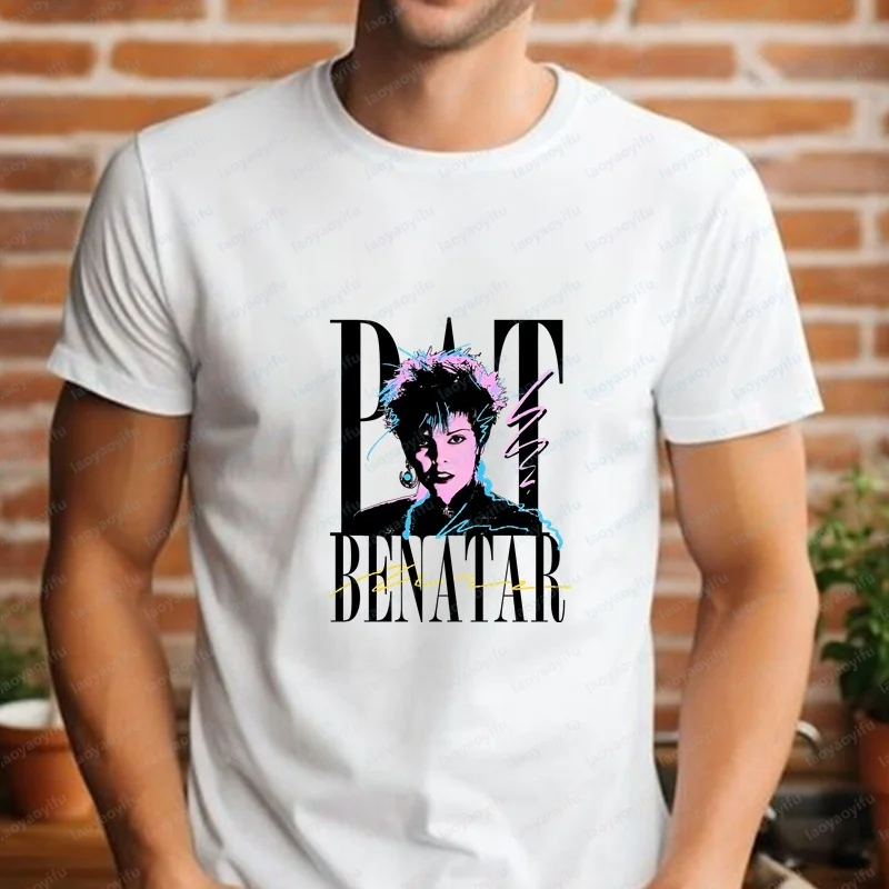 Korean-style Review of Men's Clothing: Pat Benatar Summer Short-sleeved Men's and Women's Shirts - Comfortable T-shirts