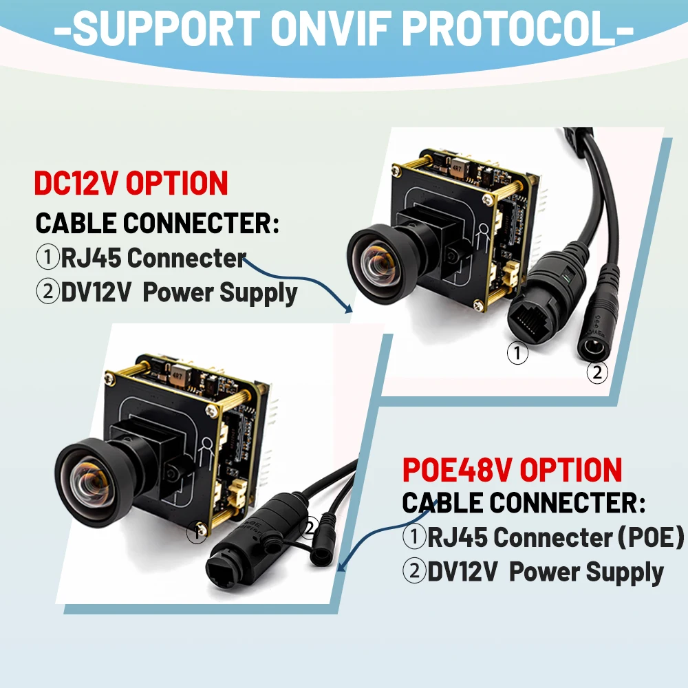 WGWK Ultral 4K Super Starlight IP Camera Board IMX678+Hi3519DV500 High Sensitivity Wide Dynamic Range CCTV Security Camera Board