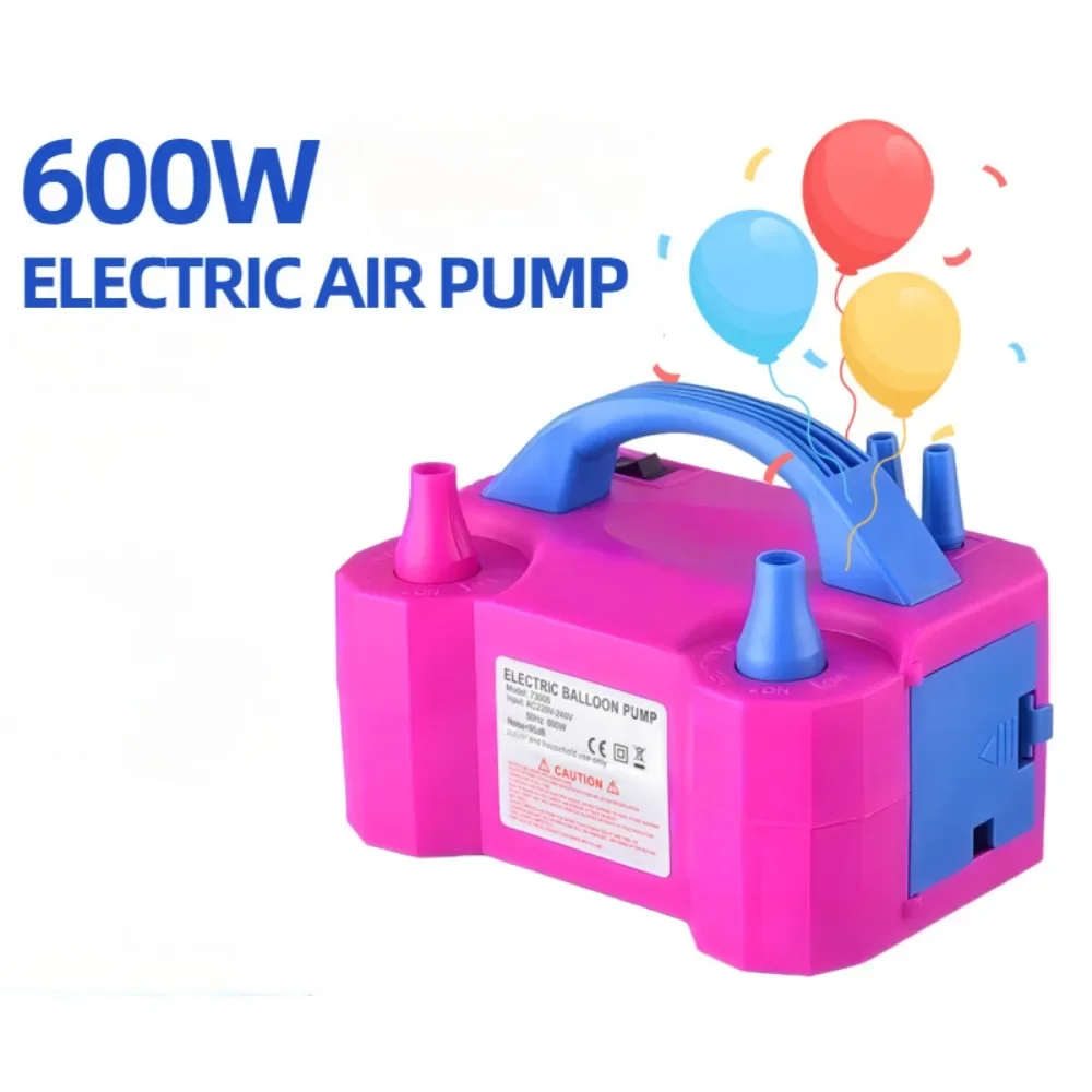 

60Hz 600W Electric Inflatable Balloon Pump with 2 Nozzle Portable High Power Air Blower Ballons Inflator Pump for Wedding Room