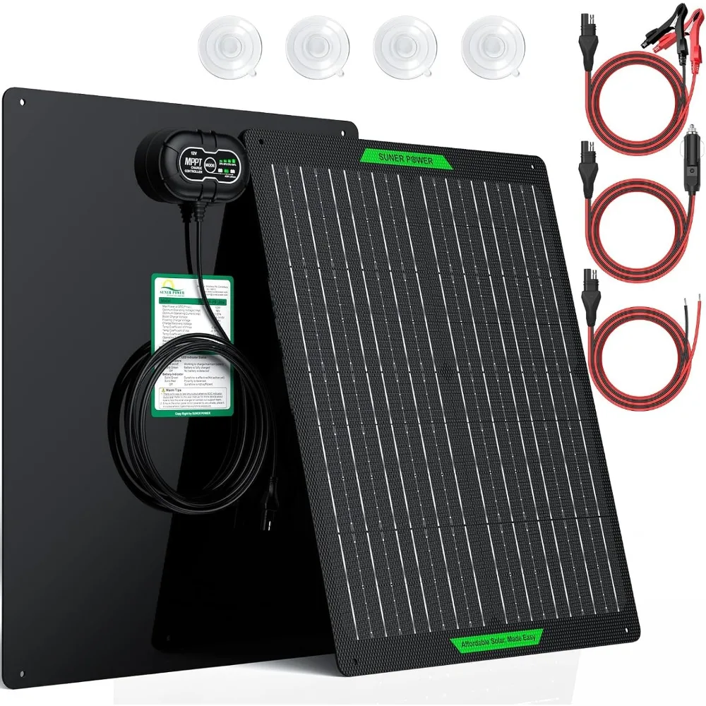 

30W 12V Waterproof Solar Panel with MPPT Charge Controller for Battery Charging and Maintenance