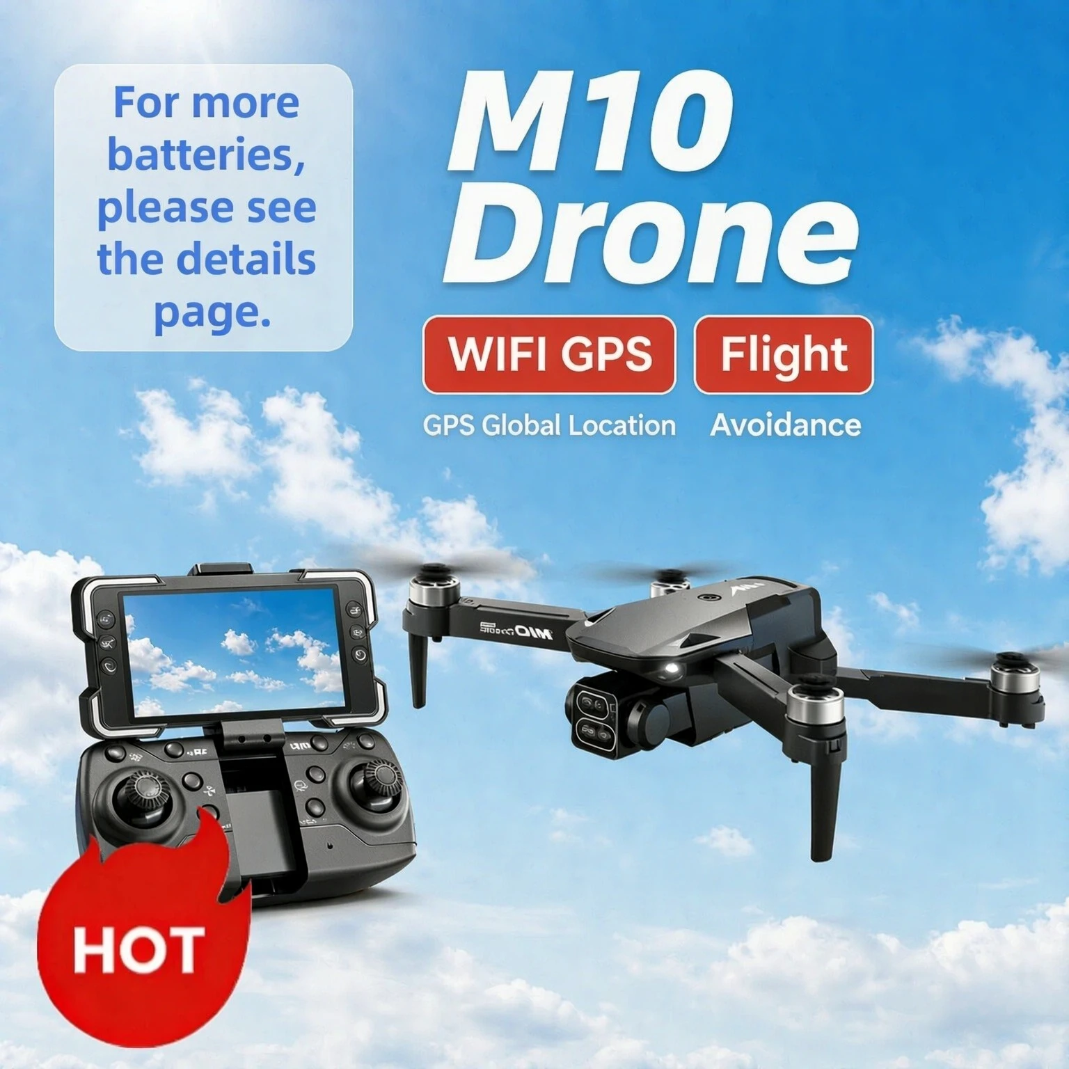 original-m10-large-screen-remote-drone-hd-dual-5g-wifi-fpv-brushless-motor-obstacle-avoidance-foldable-professional-quadcopter