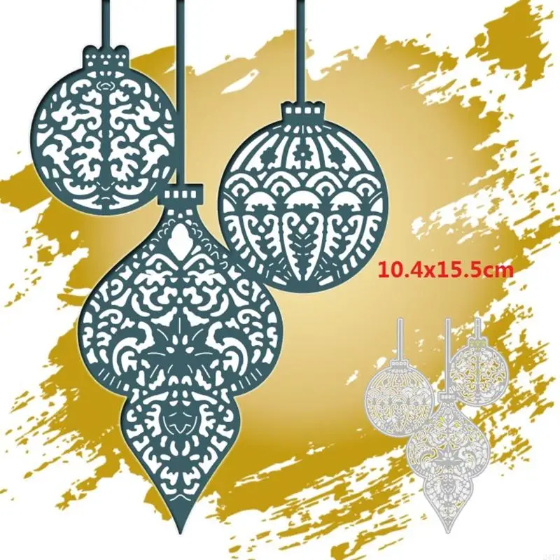 24TD عيد الميلاد الديكور الكرة القطع المعادن يموت stencil قصاصات القصاصات DIY الألبوم بطاقة ختم البطاقة ورقة النقش