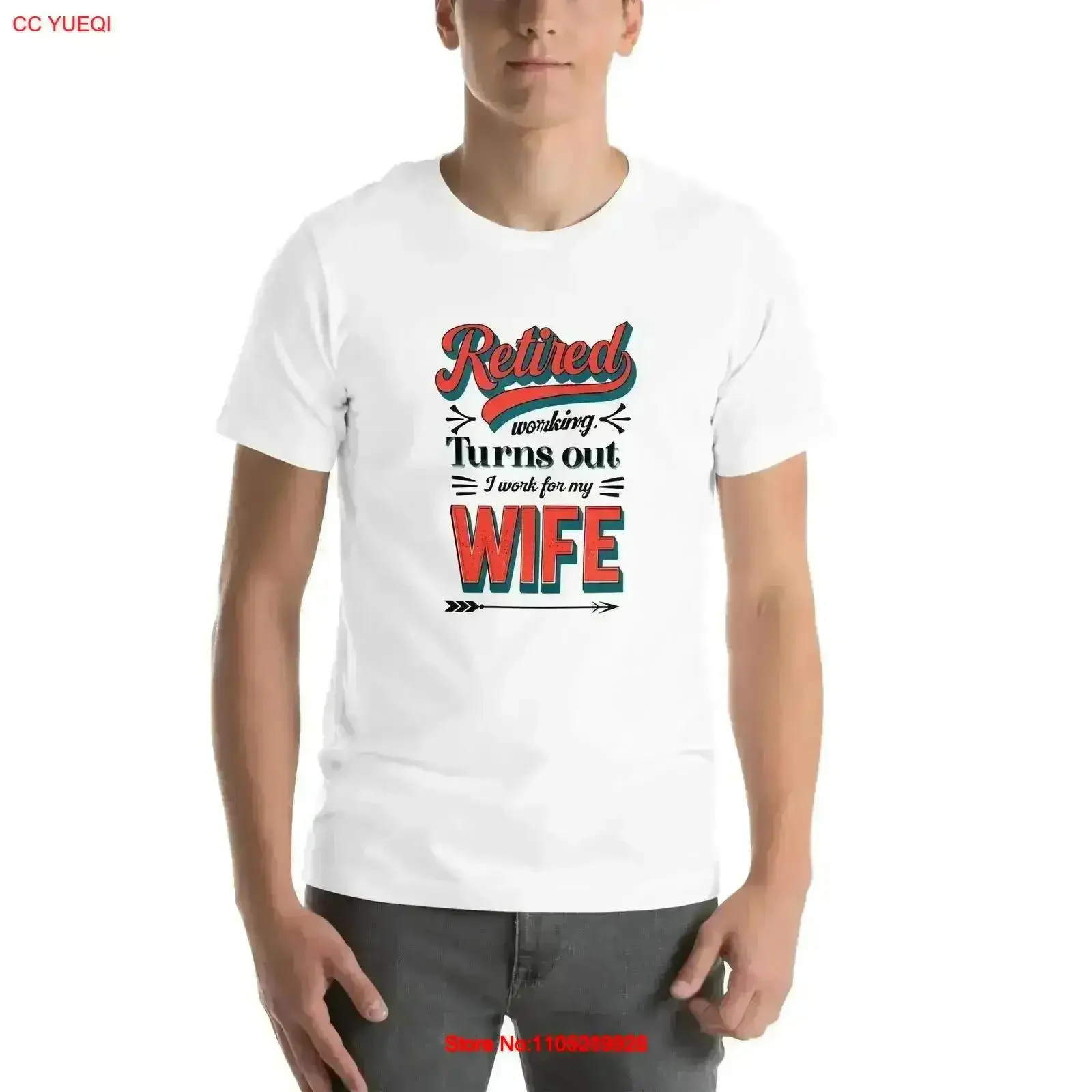 

Retired 2025 Funny Men Husband Retirement I Work for My Wife T Shirt vintage Washed Soft Top Everyday Wear homme Breathable