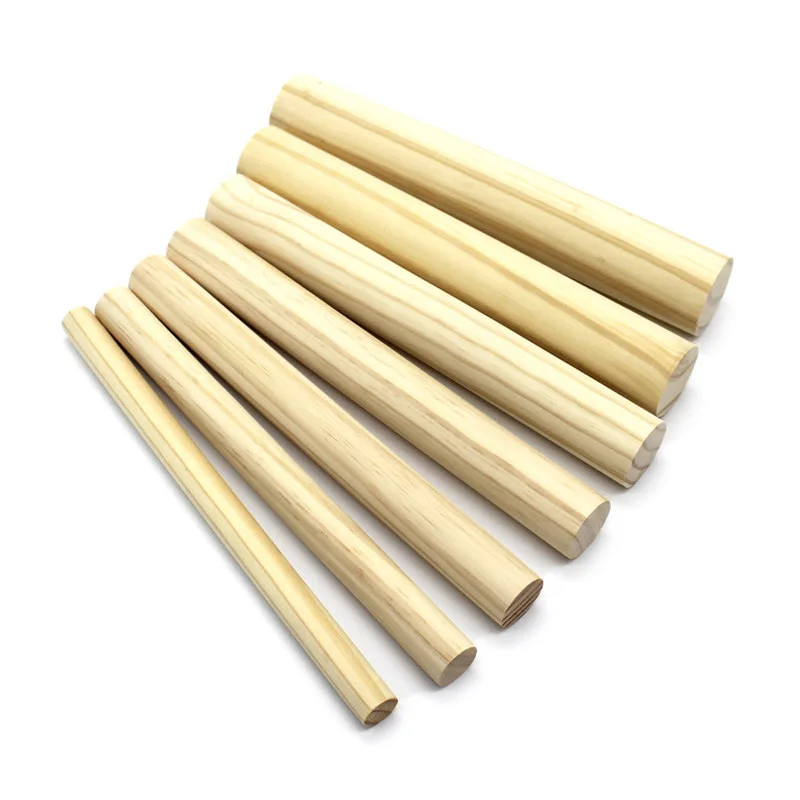 

1Pcs Round Wooden Stick 300mm Long DIY Wood Handmade 20/30/40/45/50mm Diameter Woodworking