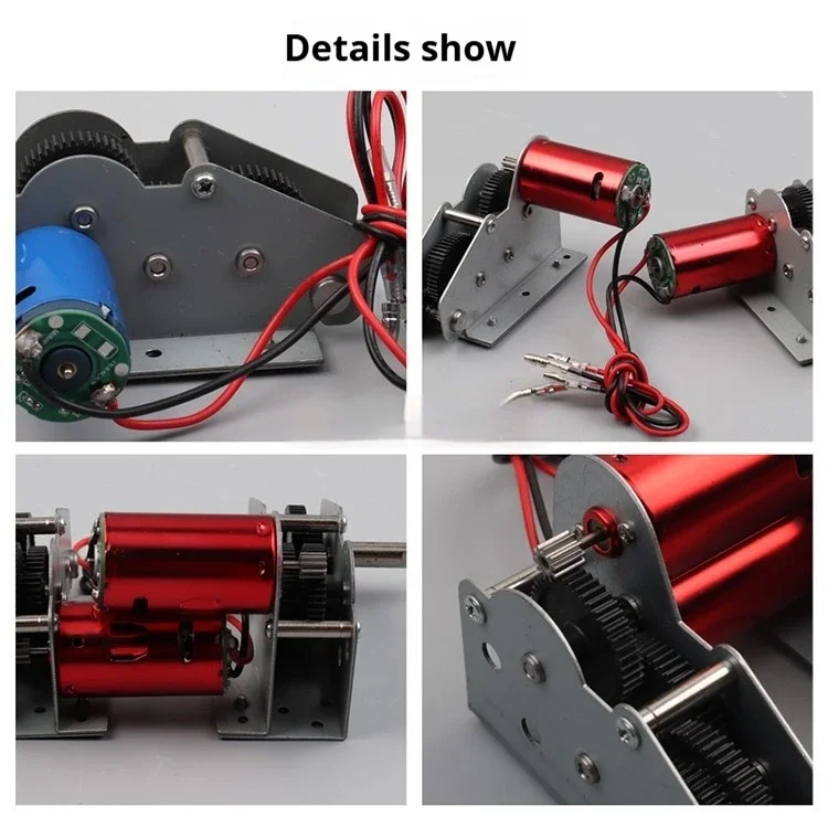 Heng Long Metal HL59mm caja de cambios 380 Motor para TK6.0 TK7.0 TK 7,1 1/16 RC tanque modelo 3838 3839 3878 3889 3908 3918