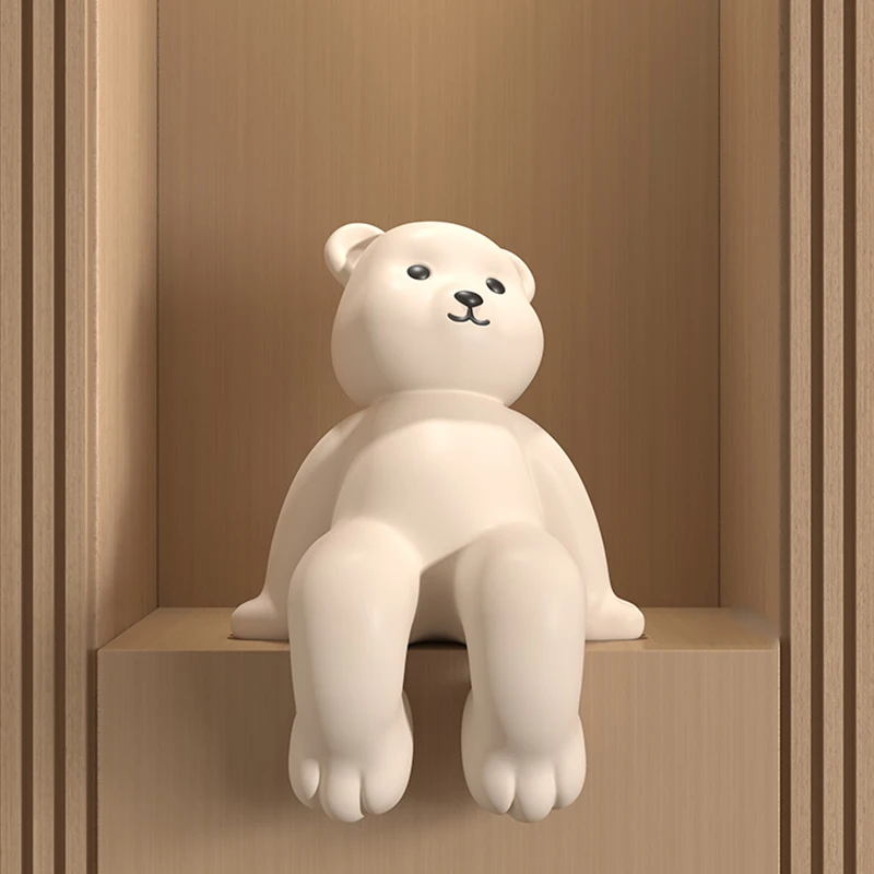 

Home Decor Sculptures & Figurines Decoration Accessories Cute Teddy Bear TV Cabinet Ornaments Living Room Resin Animal Statues