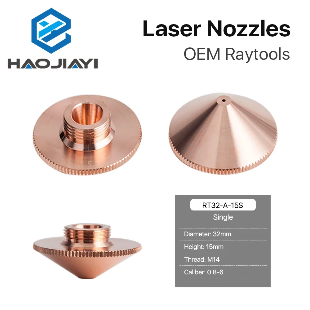 Raytools Dia.32mm H15 Kaliber 0,8–6,0 Einzel-/Doppelschichten Schweißlaserdüsen für Faserlaserschneiden CNC-Maschine