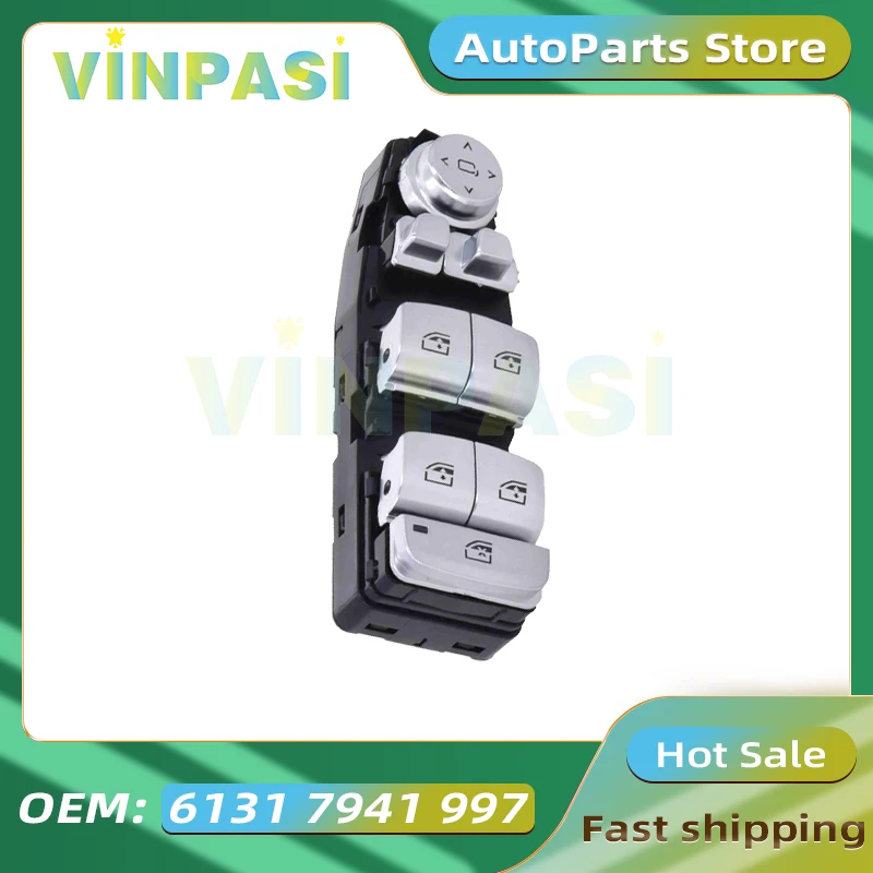 

Кнопка управления стеклоподъемником подходит для BMW 3 серии 5 G20 G80 G28 G30 F90, электрический переключатель подъема стекла двери 61317941997