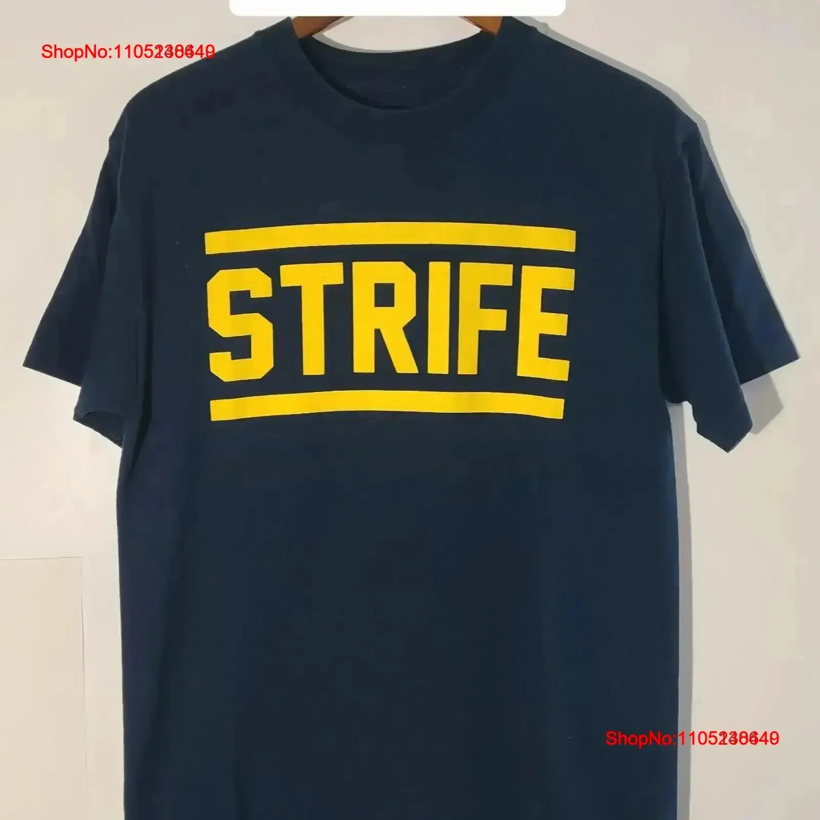 Vintage Strife doit essayer une étape à une fois vérité grand t-shirt noir 2 faces graphique lavé élégant mode vintage lavé