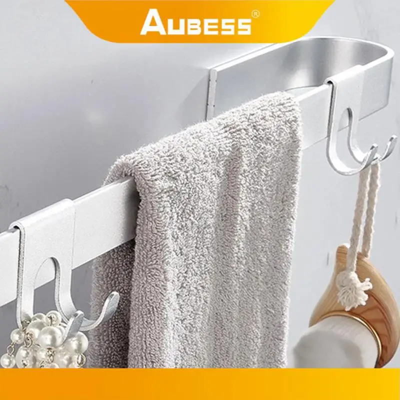 Organizador de chaves montado na parede versátil antiferrugem sem perfuradores durável e estável plug rack ganchos chuveiro porta vidro gancho alumínio