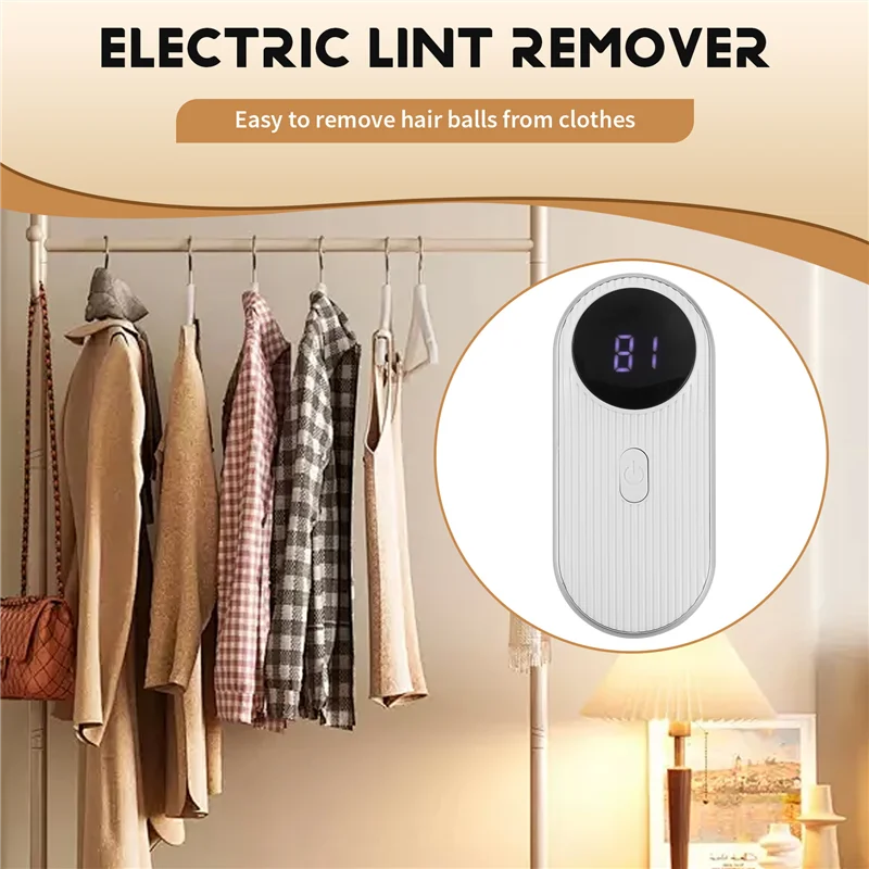 

Household Electric Quick Lint Remover Rechargeable Digital Display Function Shaver Curtain Carpet Hair Ball Trimmer-B51B