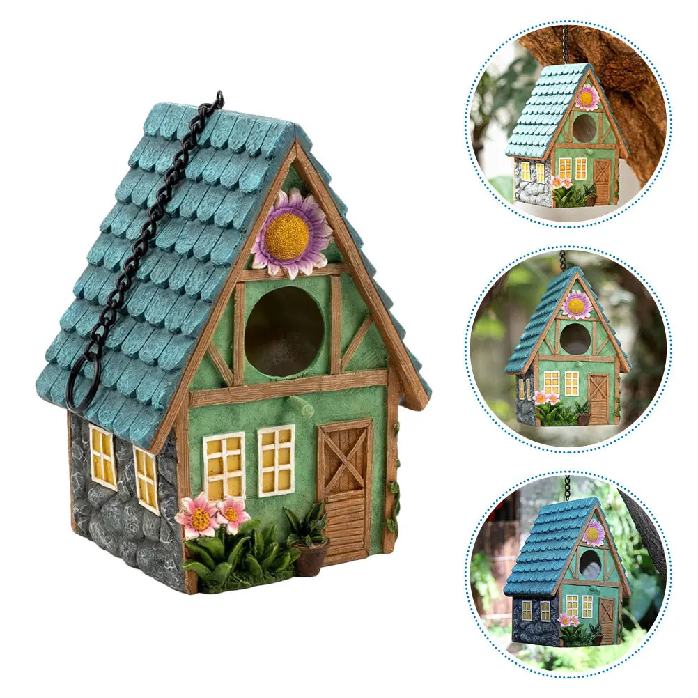 

1Pcs Handmade Bird Nest Rustic Bird House Hanging Outdoor Garden Decoration Balcony Shelter Home Decoration Parrot Shelter