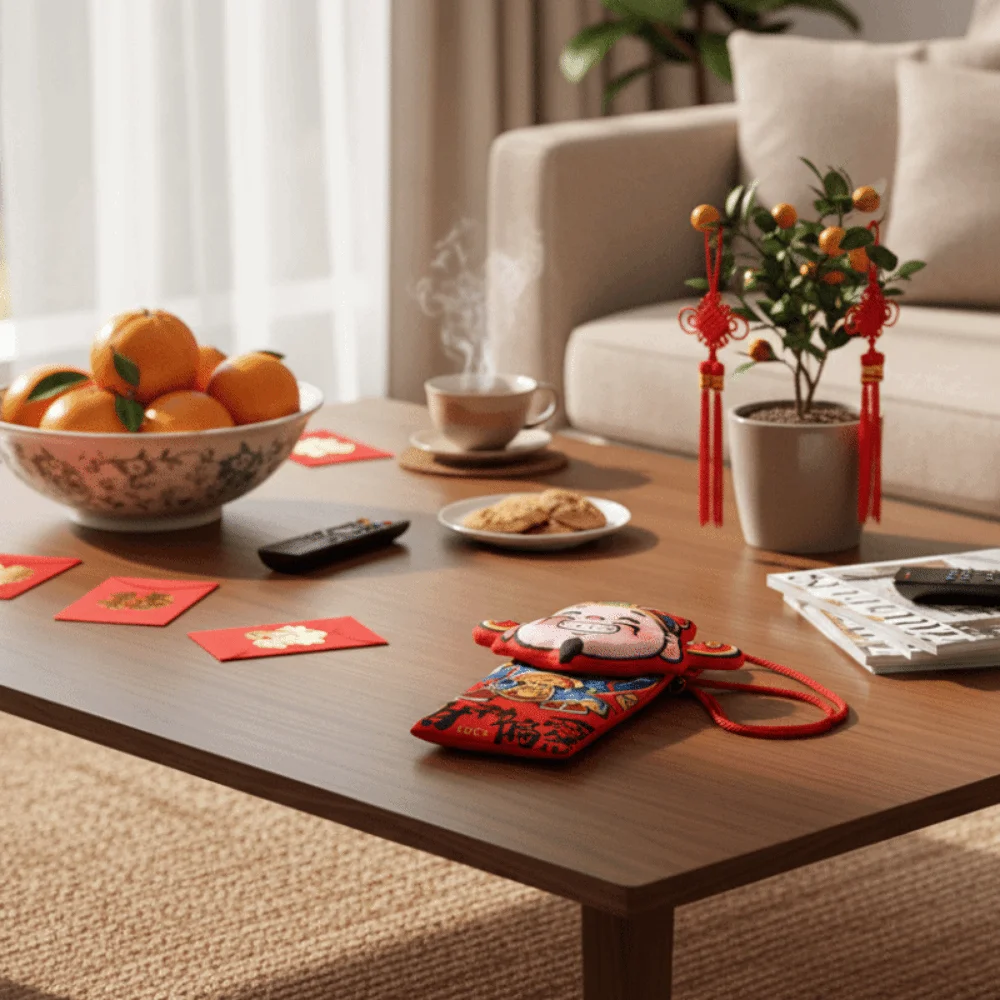 

Traditional New Year Red Envelope Cartoon Fabric Material Lucky Money Bag Chinese Style Large Size Hongbao New Year Celebration