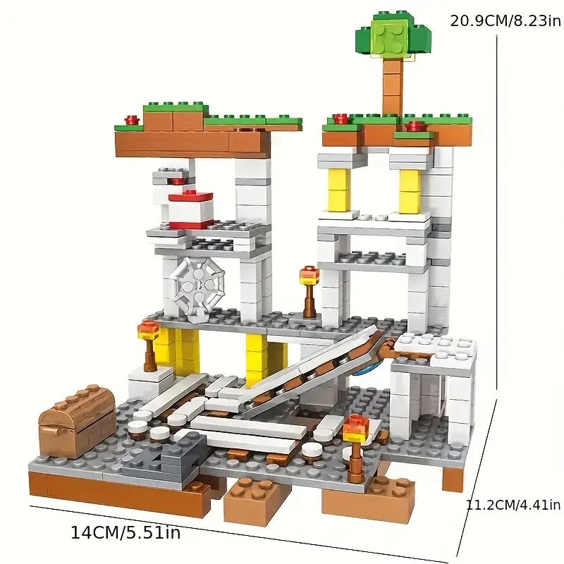 Набор Mine My World, строительные блоки с мини-фигуркой, детские кирпичи «сделай сам», строительная игрушка, садовый пейзаж, дизайн, образовательный подарок