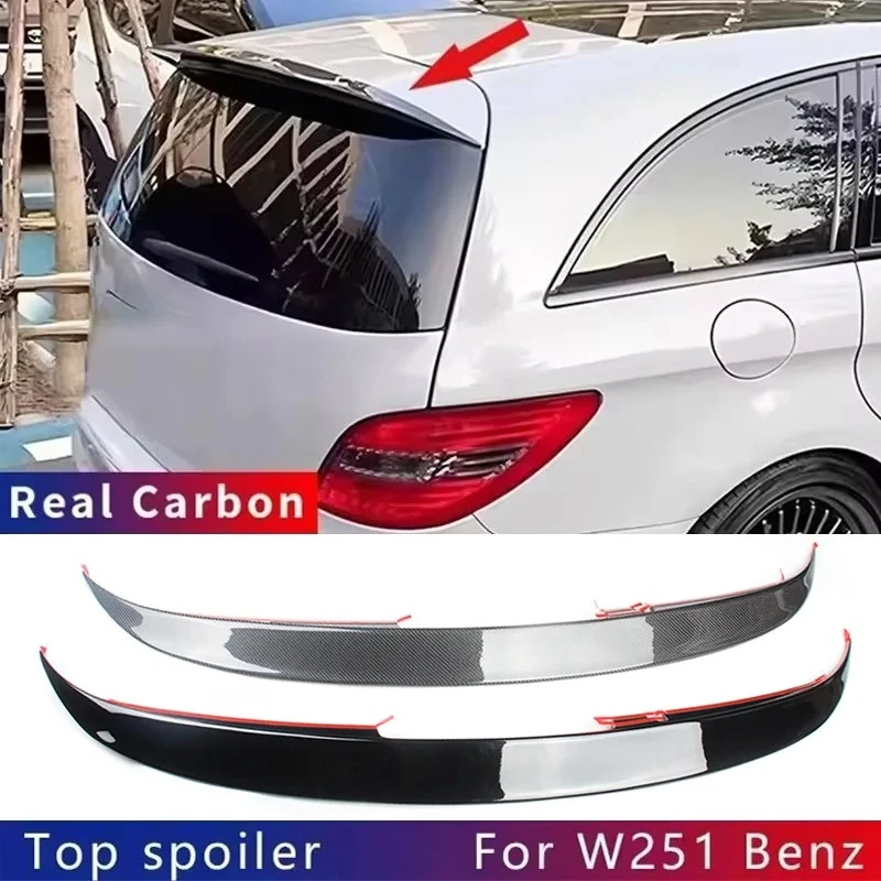 

For Mercedes-Benz W251｜Real Carbon Fiber｜R-Class R350/R300/R280/R320/R500｜06-17 Roof Wing+mounted Spoiler Rear Fit｜Aero Kit｜Tail