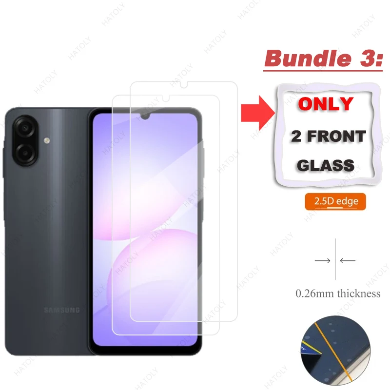

Tempered Glass For Samsung Galaxy A07 4G Glass Screen Protector For Samsung A07 4G HD Clear Protective Film Camera Protector