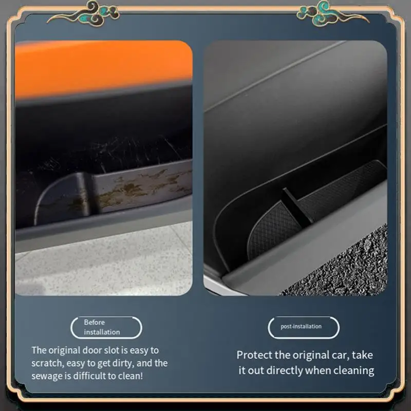 

M45K-Car Door Side Storage Box Front Rear Door Handle Organizer Tidying For Xpeng G9 Car Accessories