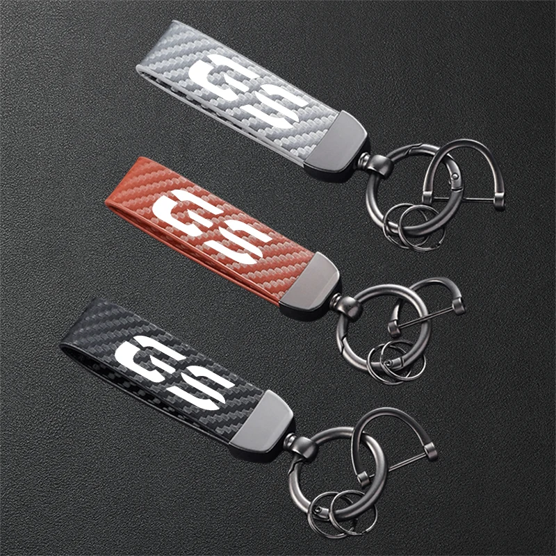 

For Bmw R1250GS R1200GS R1300gs 1250/1200 LC ADV F800gs F750gs Carbon Fiber Patterned Motorcycle Keychain Metal Keyring