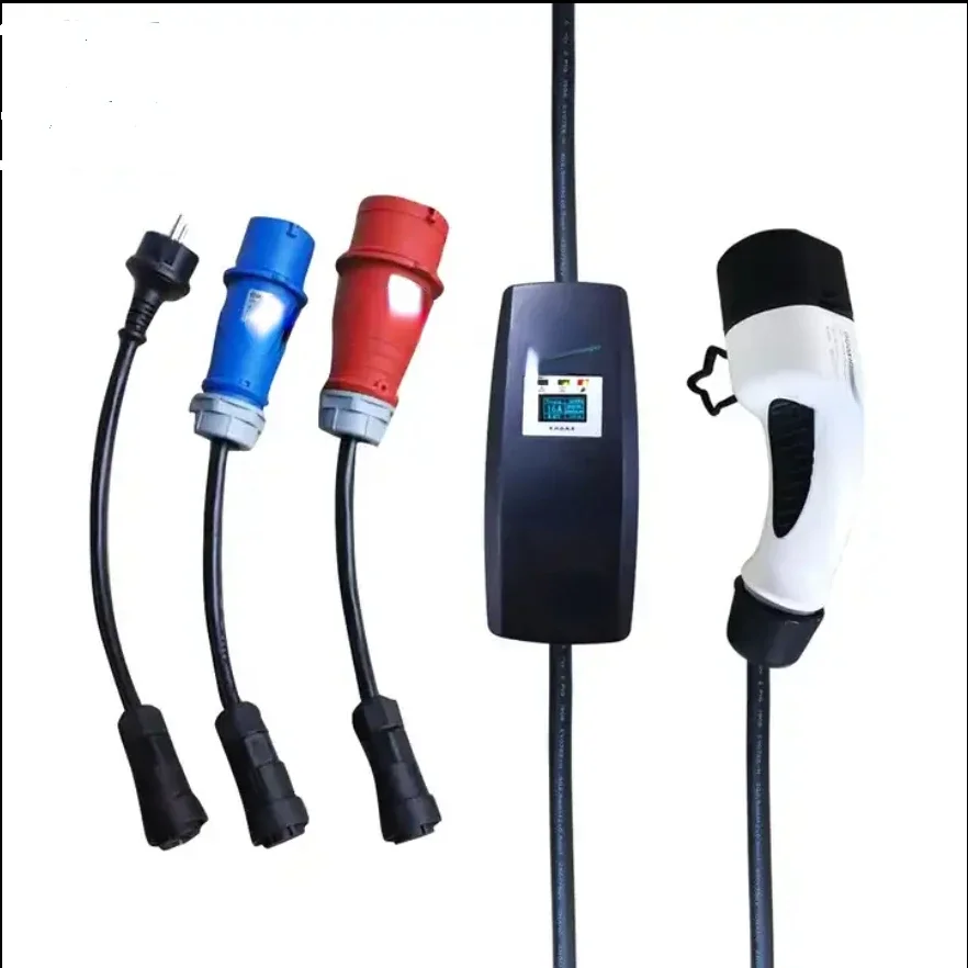 

YXQ Portable EV Charger Red/bleu CEE Plug type1/type2 3.5/7/11/22kw G1S-3.7KW Type 1 16A portable charger