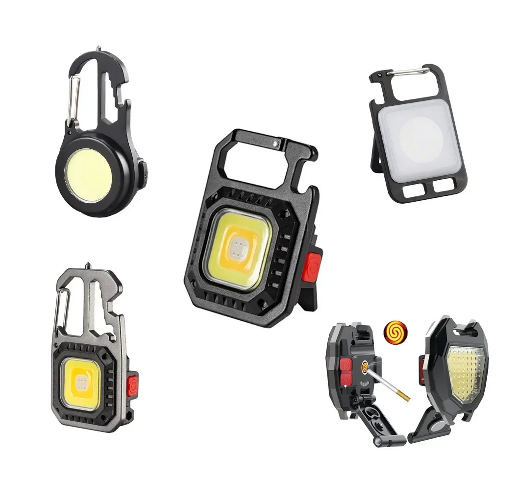 5 Types Outdoor Multifunctional Flashlight Portable Keychain Light Emergency Camping Light Window Break Tool