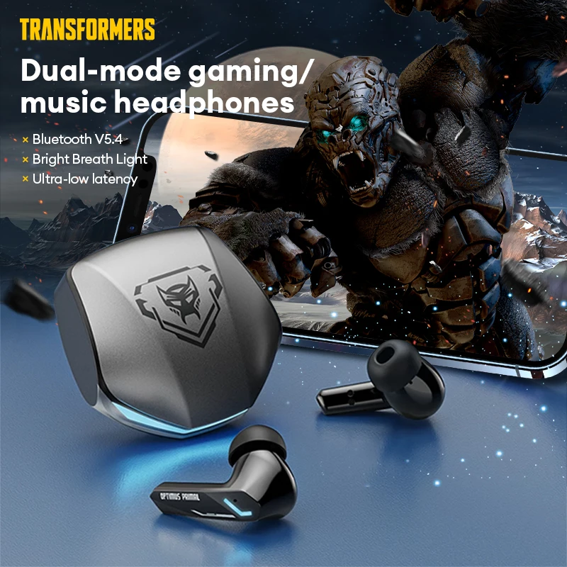 TRANSFORMERS-auriculares inalámbricos TF-T10 para videojuegos, audífonos con Bluetooth 5,4, baja latencia, elección para jugadores, 1/2/3/5/10 piezas, venta al por mayor