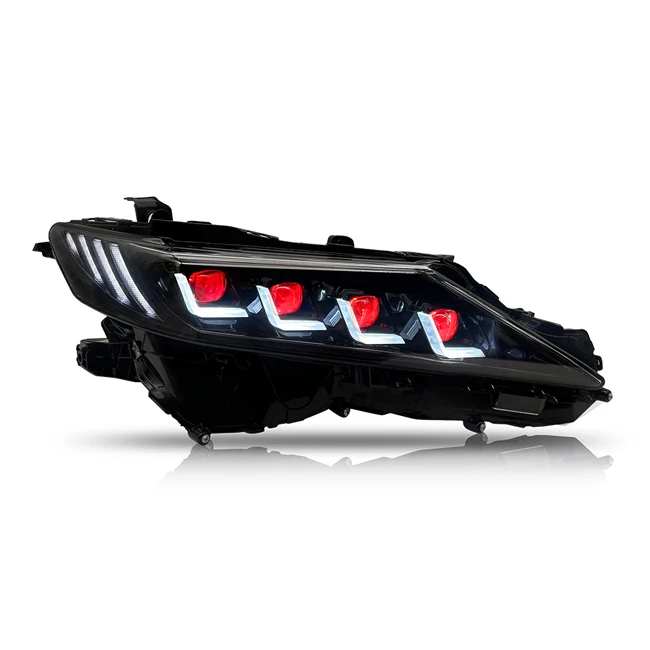 

TT-ABC Factory Wholesale Full Led Headlight 2018-2023 Sedan Head Lamp 4 Beam Front Light for Toyota Camry 12V 18 1 Set LED Lens