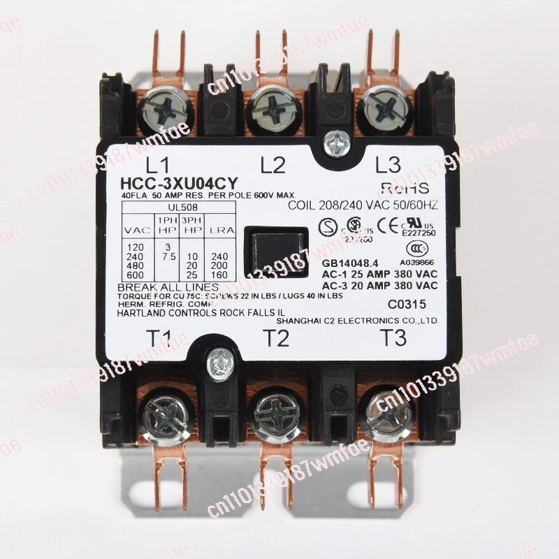 

Контактор переменного тока HCC-3XU04CY 208-240В 40А для напольных фритюрниц, трехфазный