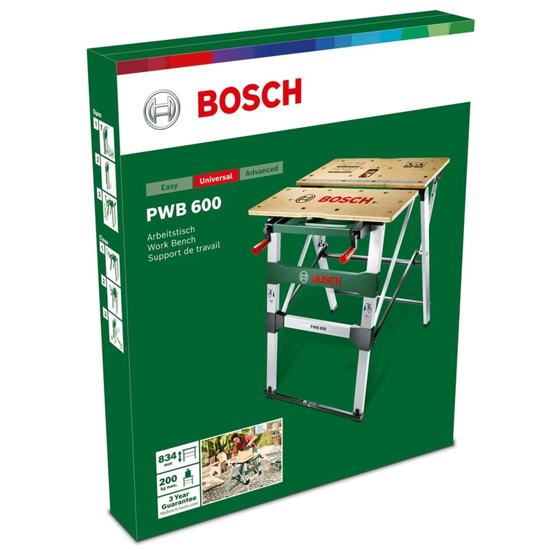 BOSCH PWB600 Carpentry Workbench Home Furnishings Garden DIY Multifunctional Fold Portable Elevating Control Panel Table