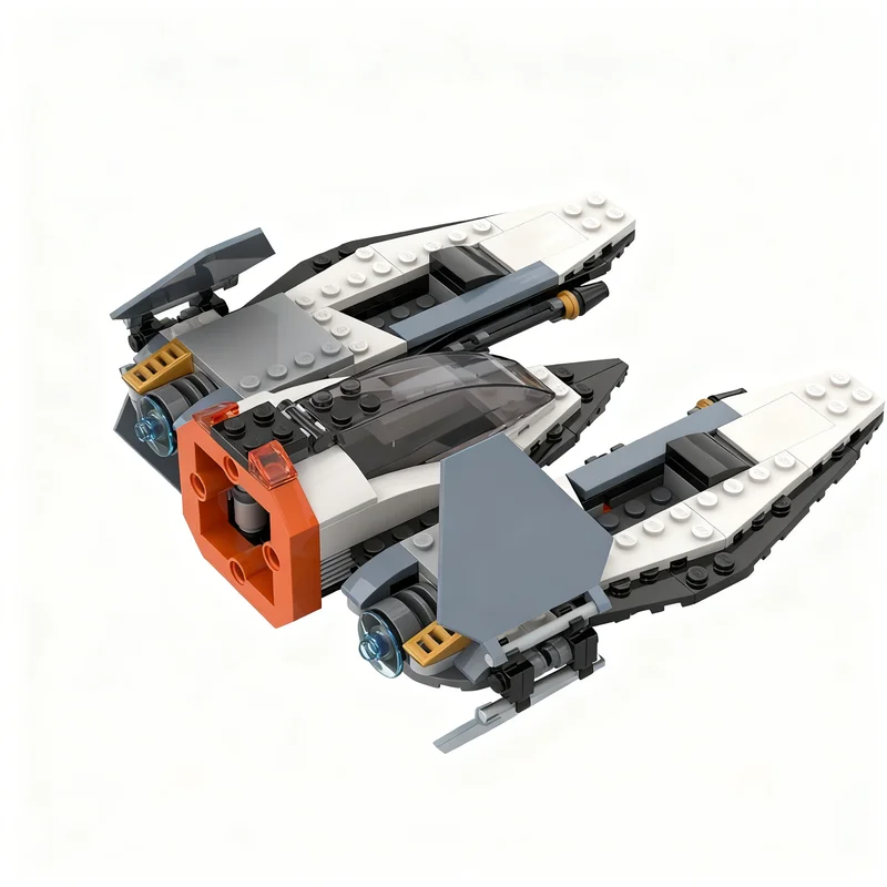 220pcs MOC Space Interceptor Model Building Blocks Christmas Gift Toy 3D Display Education Creative Birthday Collection Idea