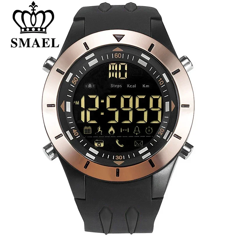 SMAEL Men Watch Electronic WristWatch Luminous Waterproof Alarm  Multi-function Mens Sport Watches Male Clock Relogio Masculino